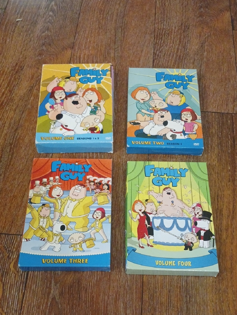 Family Guy DVD Box Set Volumes One–Four - Colorful Cartoon Covers